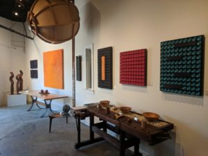 Wall sculptures, bowls, and furniture